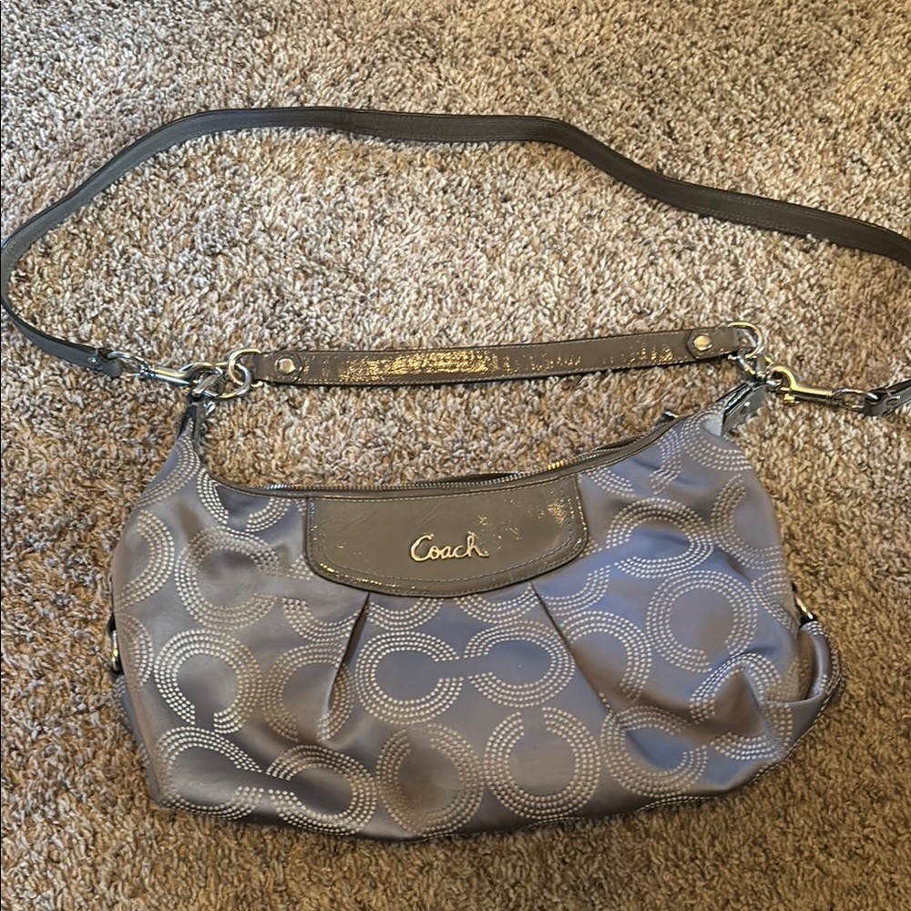 Coach Gray Shoulder Bag